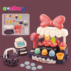 CB877334 CB877335 - 28PCS LED music cash register play set ice cream shopping toy